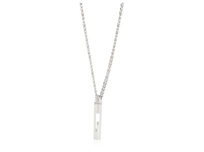 Gucci G Bar Pendant in  Sterling Silver  ref.1385699