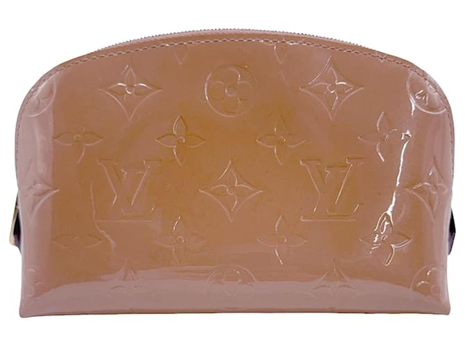 Louis Vuitton Cosmetic pouch Beige Patent leather  ref.1385712