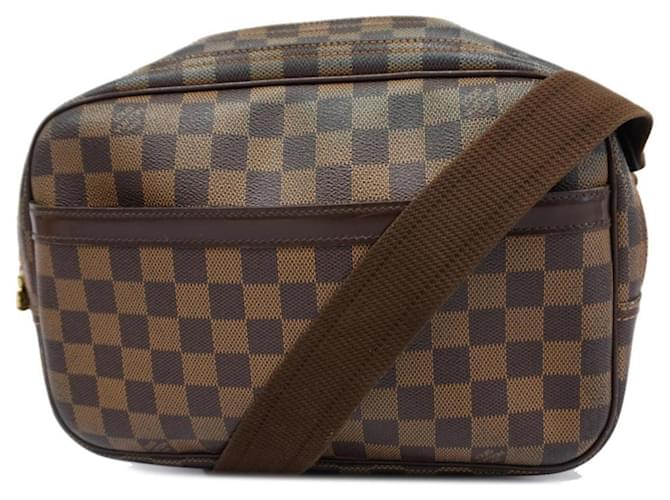 Louis Vuitton Reporter Braun Leinwand  ref.1385720