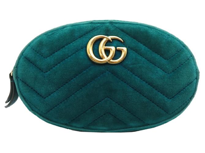 Gucci GG Marmont Green Suede  ref.1385721