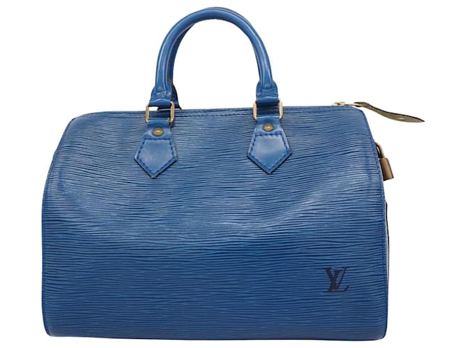 Louis Vuitton Speedy 25 Blue Leather  ref.1385772