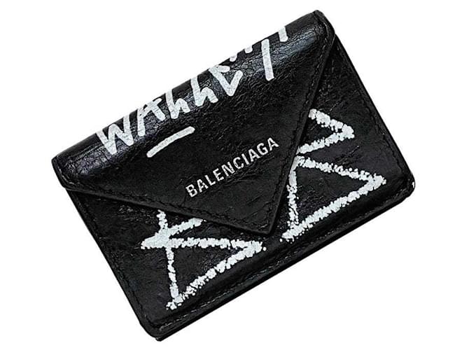 Balenciaga Papier Black Leather  ref.1385799