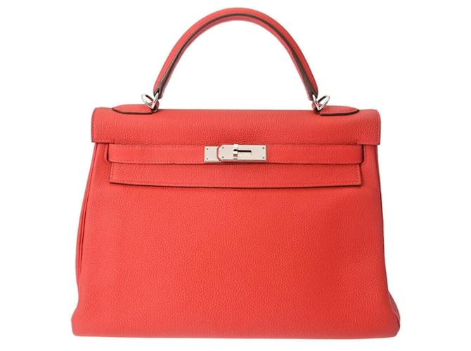 Hermès Kelly 32 Red Leather  ref.1385813