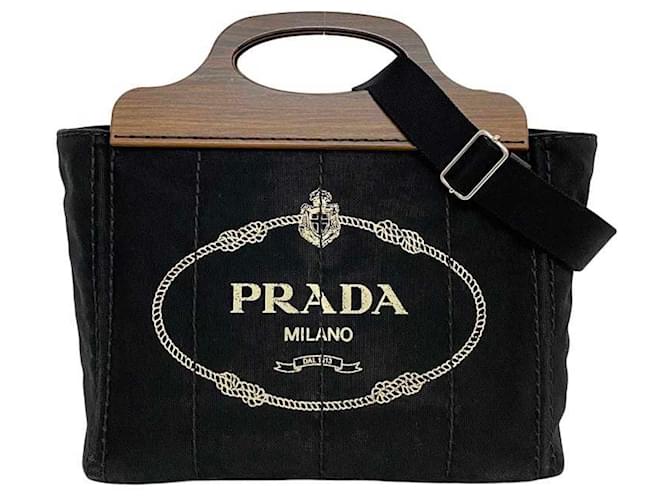 Prada Canapa Bois Noir  ref.1385840