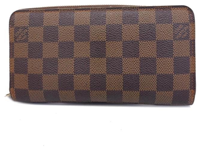 Louis Vuitton Portefeuille zippy Brown Cloth  ref.1385861