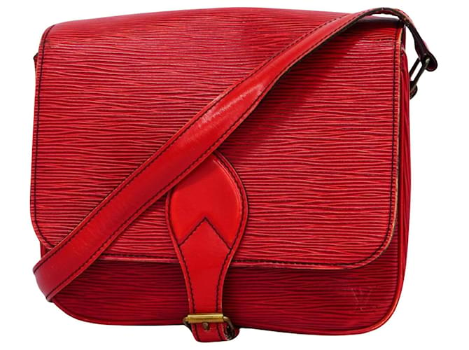 Louis Vuitton Cartouchière Red Leather  ref.1385897