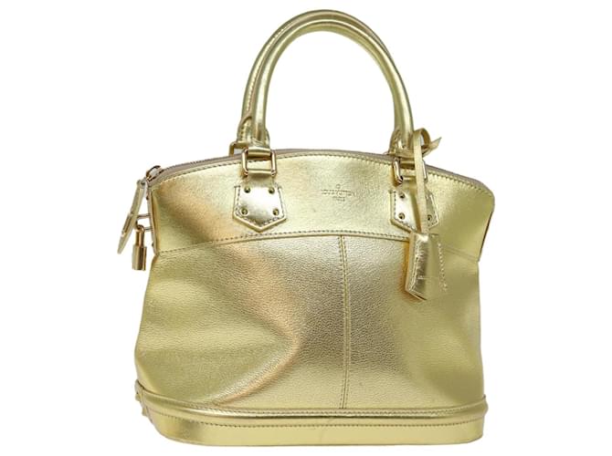 Louis Vuitton Lockit Dourado Couro  ref.1385904