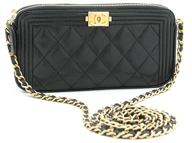 Chanel Wallet on Chain Cuir Noir  ref.1385912