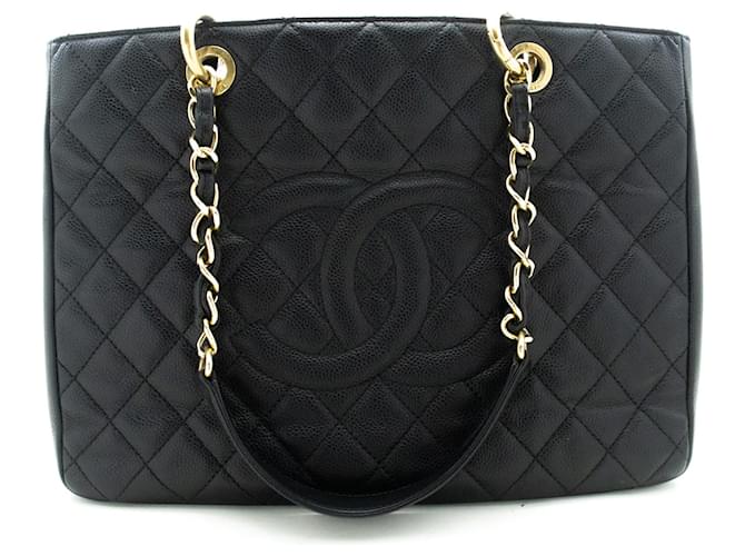 Chanel Shopping Black Leather  ref.1385928