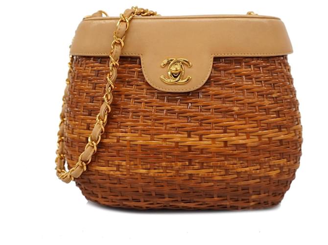 Chanel - Bege Couro  ref.1385944
