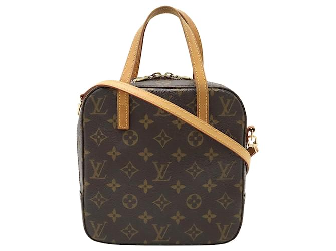 Louis Vuitton Spontini Castaño Lienzo  ref.1385950