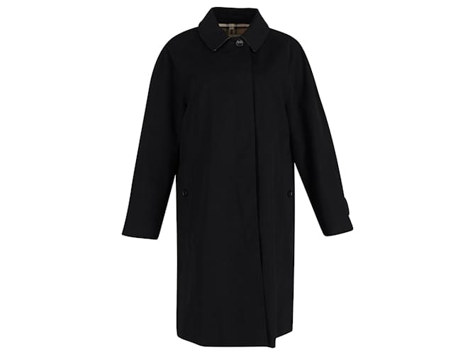 Burberry Camden Gaberdine Car Coat in Black Cotton   ref.1386012