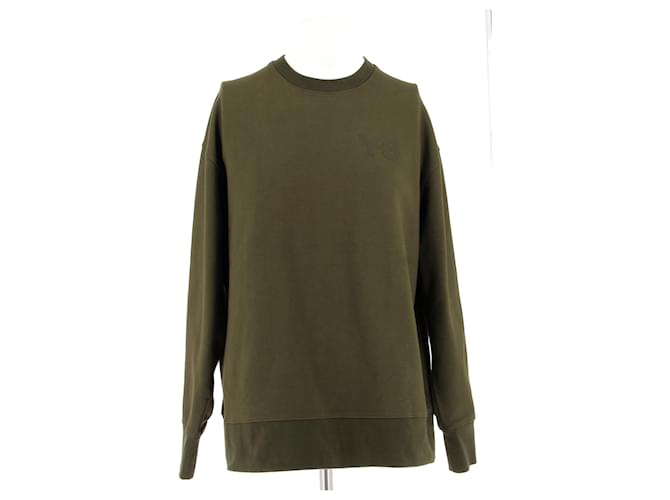 Y3 Y-3  Knitwear & sweatshirts T.International L Cotton Khaki  ref.1386060