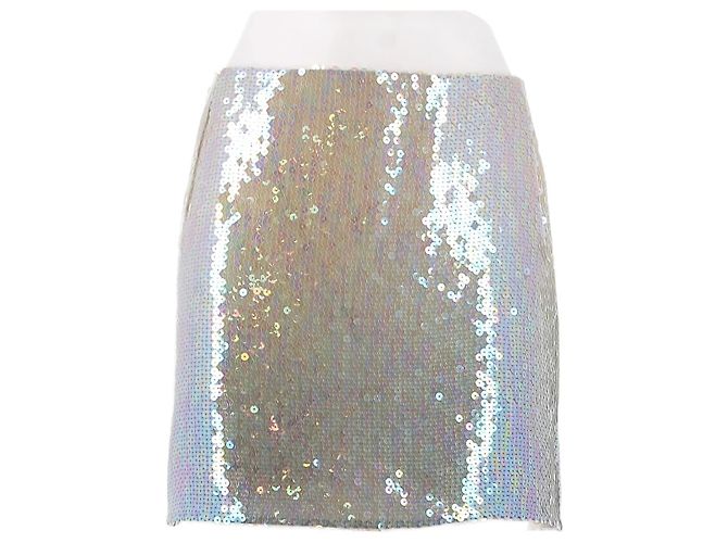Gonne Jil Sander T.FR 32 Glitter Argento