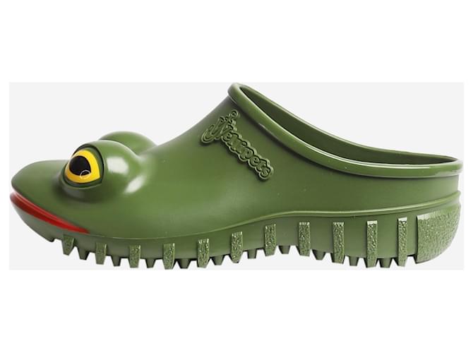Autre Marque Green Frog loafers - size EU 39 Rubber  ref.1386095