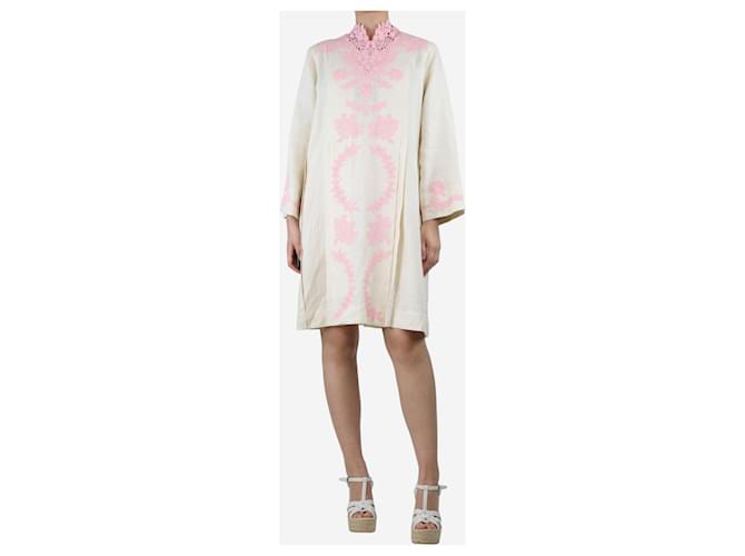 Gucci Beige applique detail dress - size UK 12 Cotton  ref.1386096
