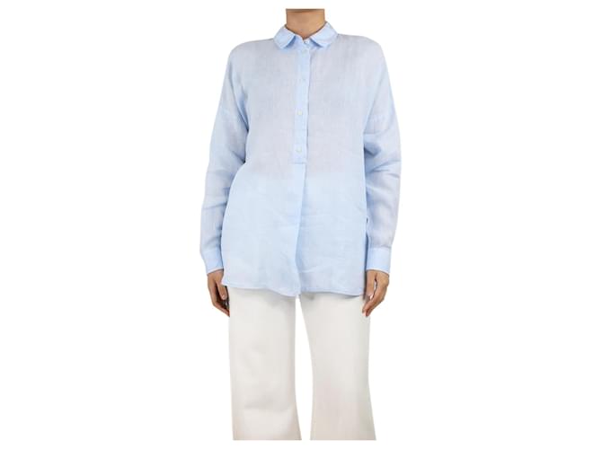 Autre Marque Blue linen shirt - size M  ref.1386106