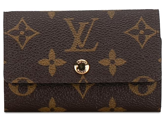 Louis Vuitton Brown Monogram 6 Key Holder Cloth  ref.1386199