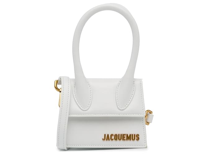 Jacquemus White Mini Le Chiquito Leather Pony-style calfskin  ref.1386227