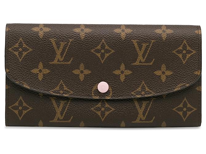 Cartera Emilie con monograma marrón de Louis Vuitton Castaño Lienzo  ref.1386229