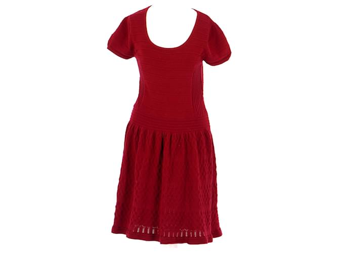 Sandro robe Dark red Cotton  ref.1386263