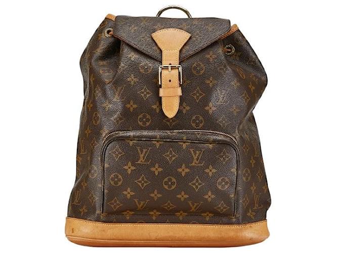 Louis Vuitton Montsouris GM Canvas Backpack M51135 in Fair condition Cloth  ref.1386280