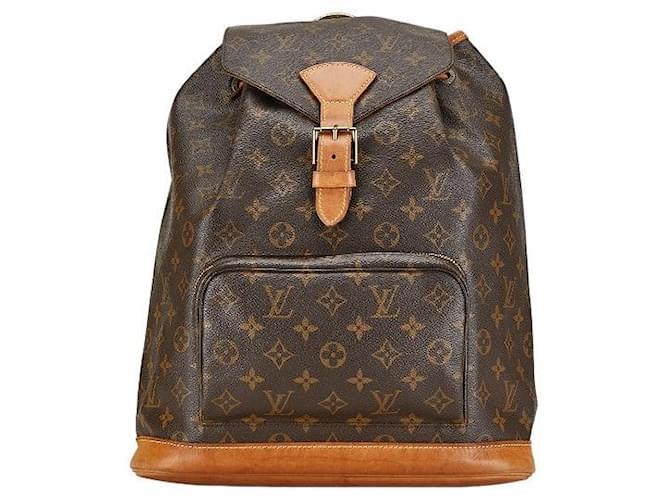 Louis Vuitton Montsouris GM Canvas Backpack M51135 in Good condition Cloth  ref.1386282