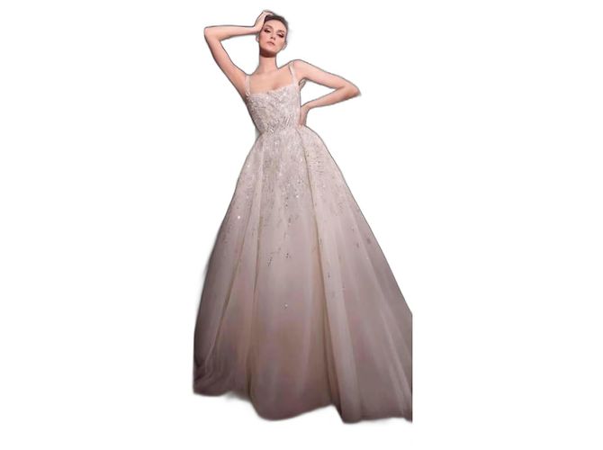 Vestido de princesa Zuhair Murad de tul blanco