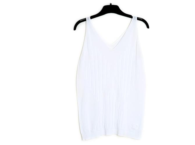 Chanel Top Bianco Cotone  ref.1386354