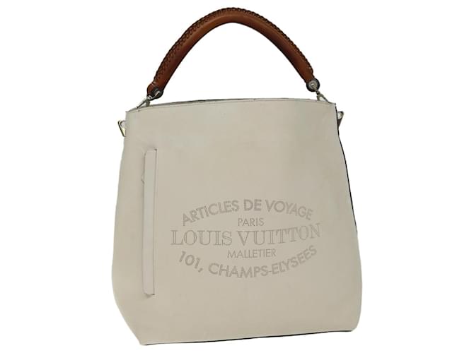 Bolso de hombro LOUIS VUITTON Parnasea Bagatelle Blanco M94351 LV Auth bs14175 Cuero  ref.1386363