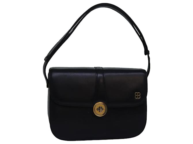 BALENCIAGA Shoulder Bag Leather Black Auth bs14121  ref.1386378