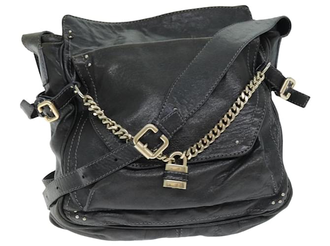 Chloé Chloe Shoulder Bag Leather Black Auth ar11856  ref.1386380