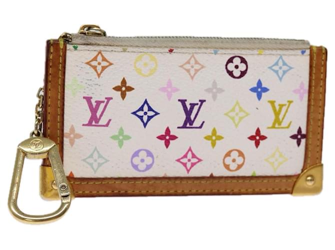 LOUIS VUITTON Monogram Multicolor Pochette Cles Borsa Bianca M92655 Auth 75048 Bianco  ref.1386383