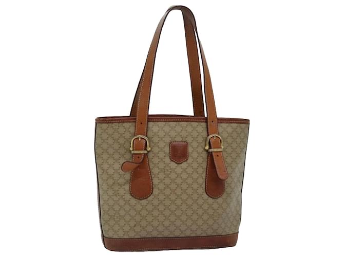 Céline CELINE Macadam Canvas Einkaufstasche Beige Auth yk12586 Leinwand  ref.1386397