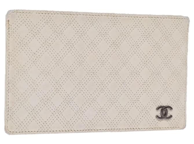 CHANEL Matelasse Pass Case Leather White CC Auth bs14237  ref.1386404