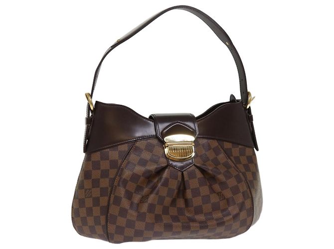 LOUIS VUITTON Damier Ebene Sistina MM Shoulder Bag N41541 LV Auth 74568A