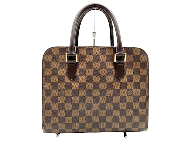 Louis Vuitton Triana Marrom Lona  ref.1386523