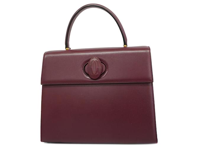 Cartier Must de Cartier Bordeaux Couro  ref.1386537