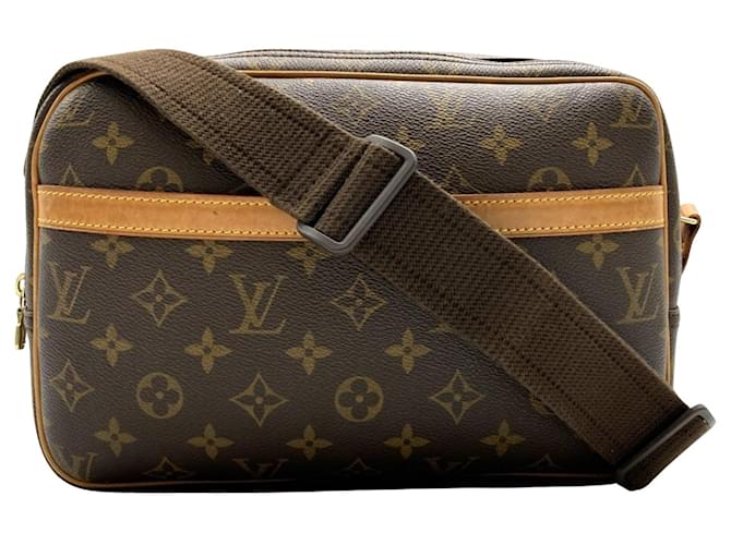 Louis Vuitton Reporter pm Brown Cloth  ref.1386542