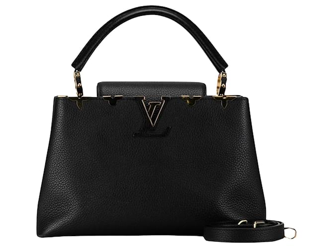 Louis Vuitton Capucines Black Leather  ref.1386543