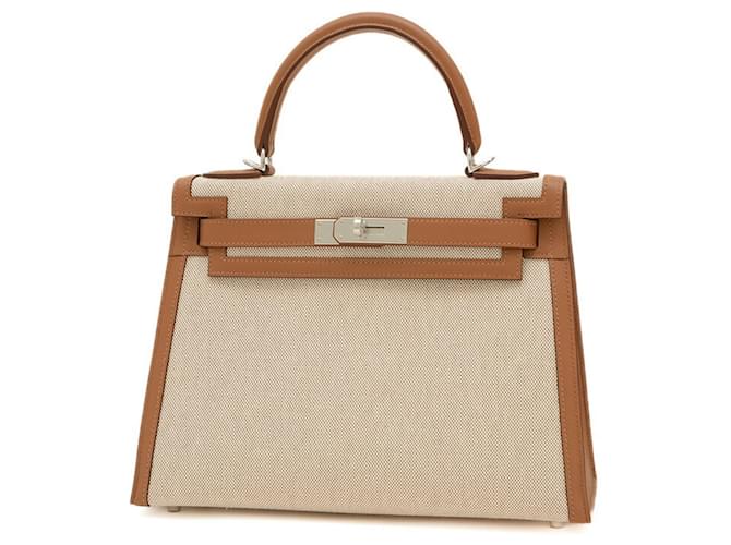 Hermès Kelly 28 Cru Lona  ref.1386554