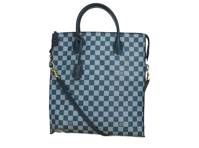 Louis Vuitton Naxos Blau Leinwand  ref.1386567