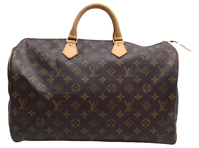 Louis Vuitton Speedy 40 Marrone Tela  ref.1386617