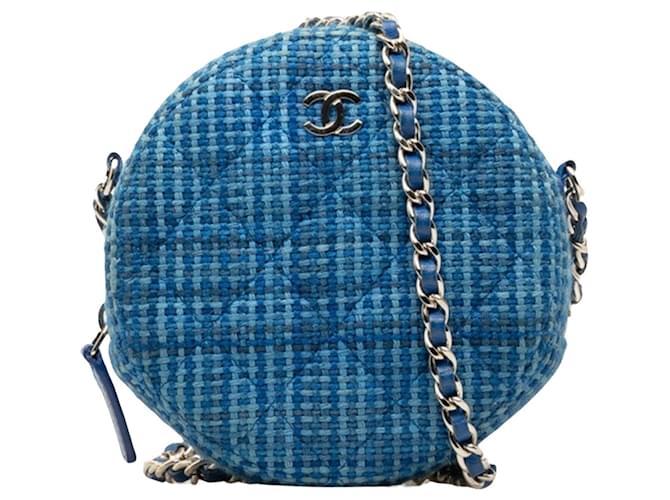 Chanel Pocket In The City Blue Tweed  ref.1386907