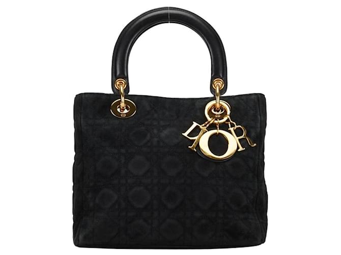 Dior Cannage Lady Preto Suécia  ref.1386980