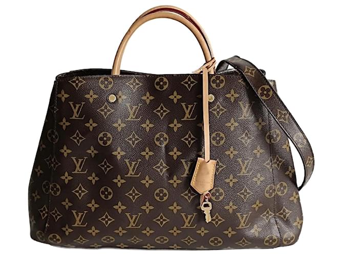 Louis Vuitton Louis Vuitton Montaigne GM Monogramm-Umhängetasche Braun  ref.1387035