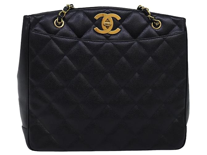 Chanel Coco Mark Black Leather  ref.1387081