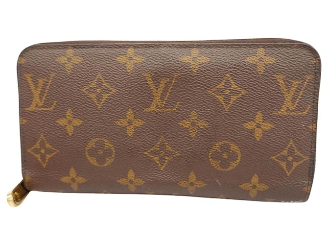 Louis Vuitton Portefeuille zippy Brown Cloth  ref.1387097