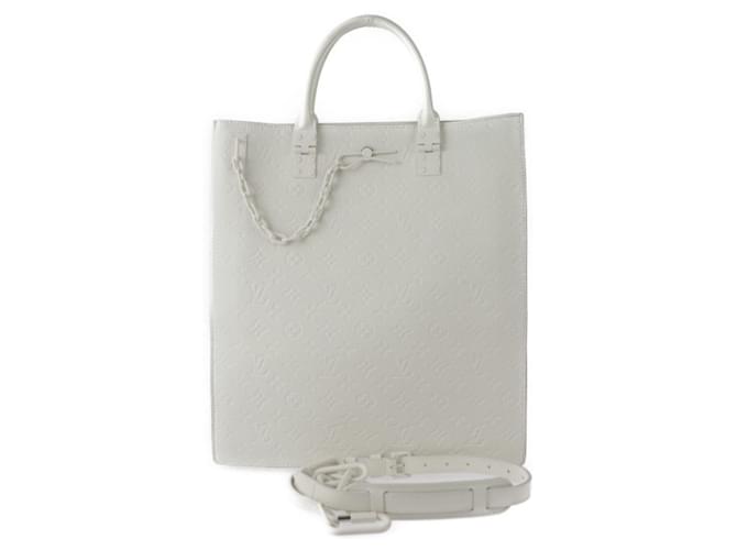 Louis Vuitton Sac plat Bianco Pelle  ref.1387136