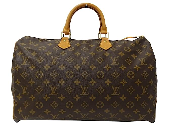 Louis Vuitton Speedy 40 Brown Cloth  ref.1387151